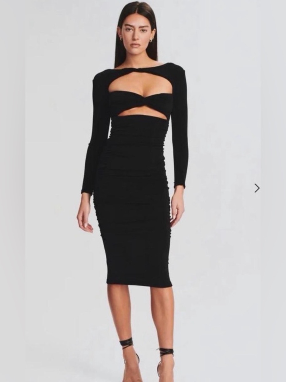 Naked Wardrobe Black Cutout Bodycon Dress - Size M